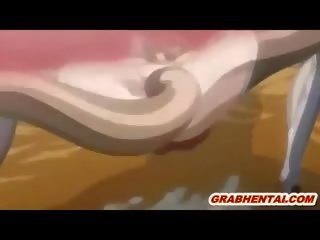 Japonez tineri doamnă hentai cu viguros tate tentacles futand