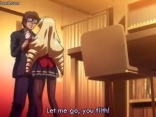 Provokatiivne anime teismeline keppimine raske sisse a vitt part2