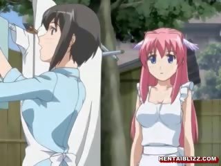 Fermecător japonez hentai devine squeezed ei bigboobs și poked