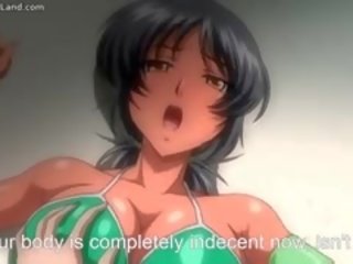 Barmfager anime tenåring i provoserende badedrakt jizzed part6