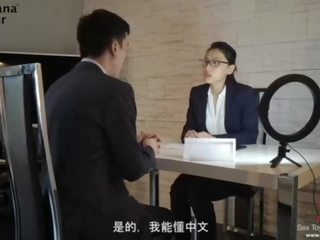 Delicioso morena sedução caralho dela asiática interviewer - bananafever